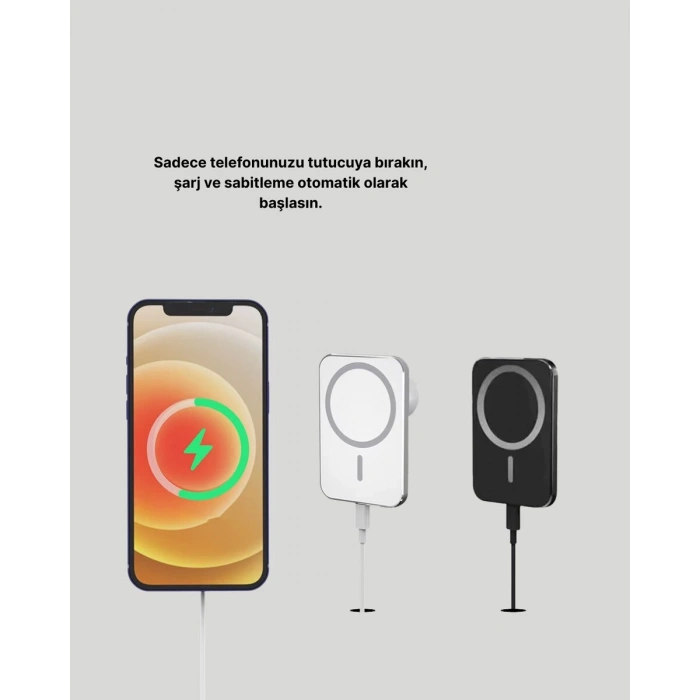 İphone Serileri İle Uyumlu Magsafe Manyetik Araç Telefon Tutucu Ve Şarj Cihazı