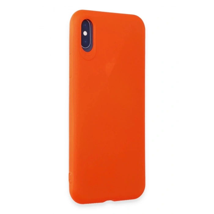 iPhone X Kılıf First Silikon - Parlak Turuncu
