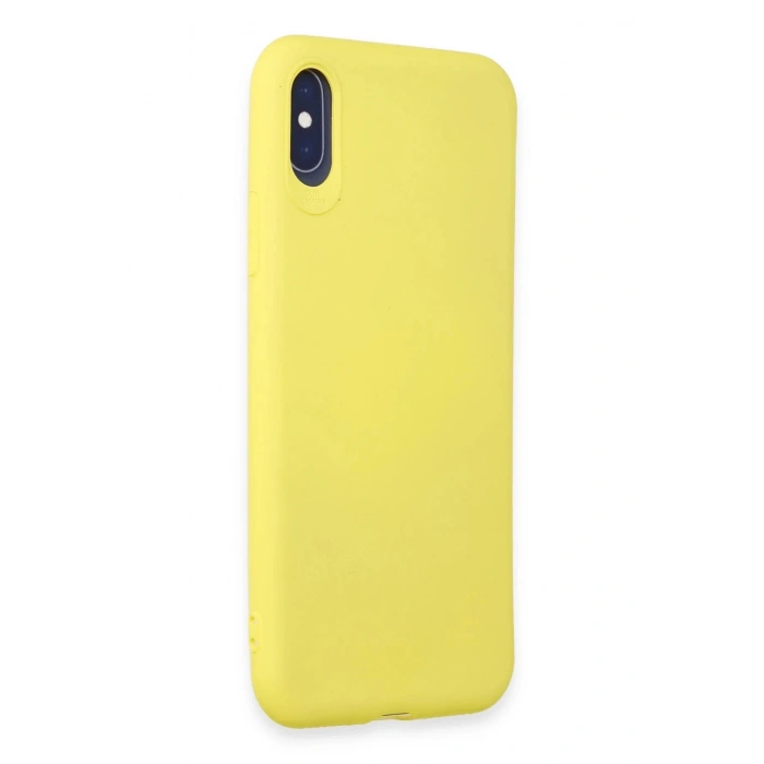 iPhone X Kılıf First Silikon - Sarı