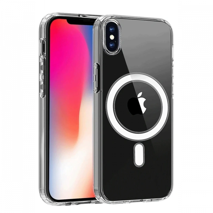 iPhone X Kılıf Magneticsafe Şeffaf Silikon - Şeffaf