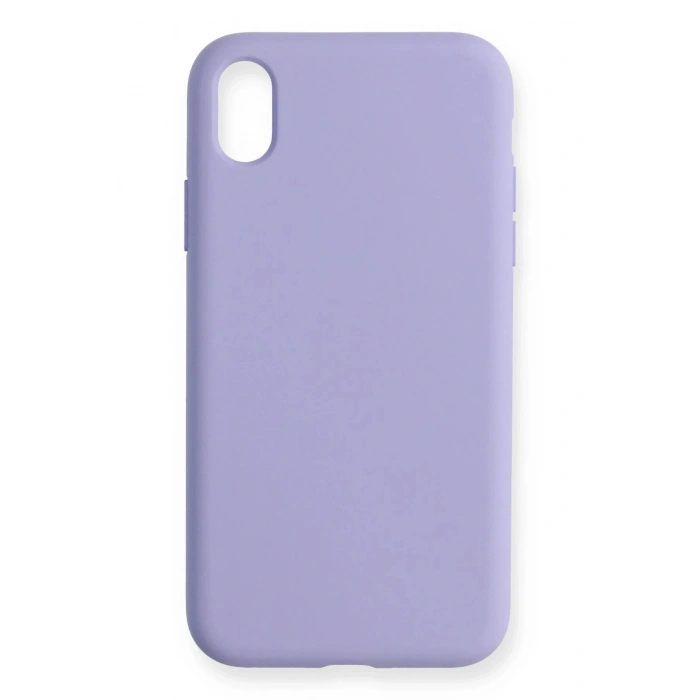 iPhone XR Kılıf Nano içi Kadife Silikon - Lila
