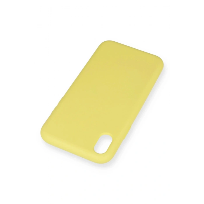 iPhone XR Kılıf Nano içi Kadife Silikon - Sarı