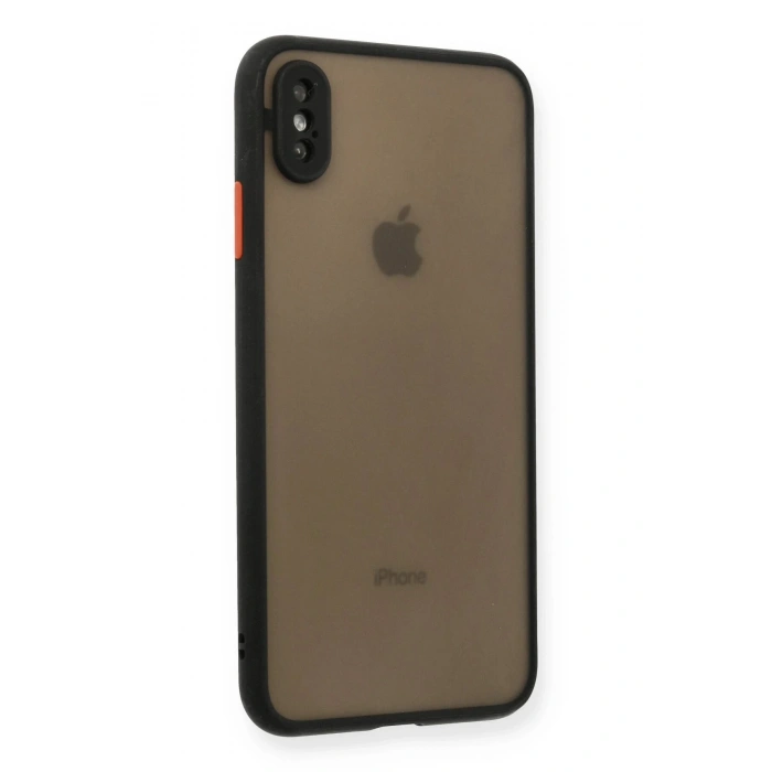 iPhone XS Max Kılıf Montreal Silikon Kapak - Siyah