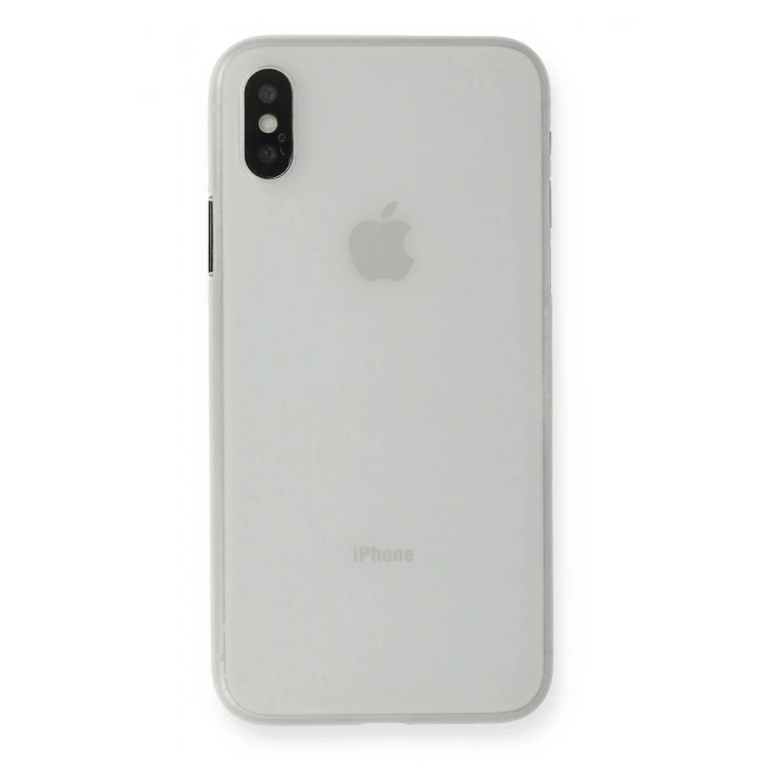 iPhone XS Max Kılıf PP Ultra İnce Kapak - Beyaz