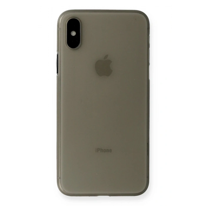 iPhone XS Max Kılıf PP Ultra İnce Kapak - Gri