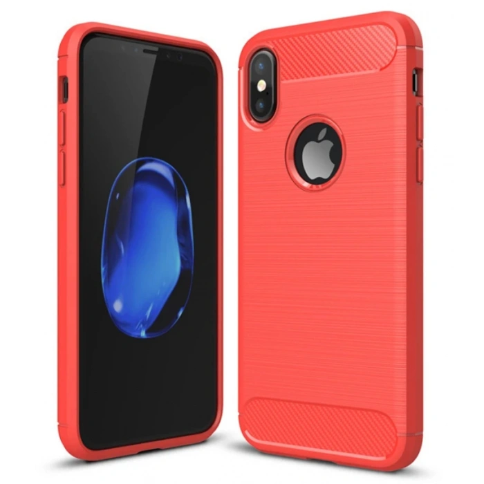 İphone Xxs Dark Ultra Koruma Karbon Fiber Silikon Kılıf