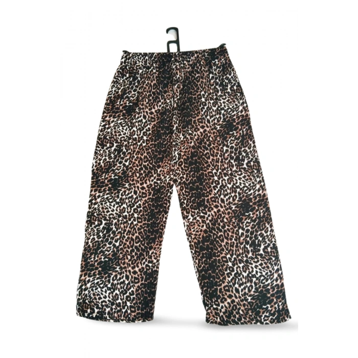 İthal Viskon Geniş Paça Şık Etnik Otantik Desenli Pantolon -  - Desen2