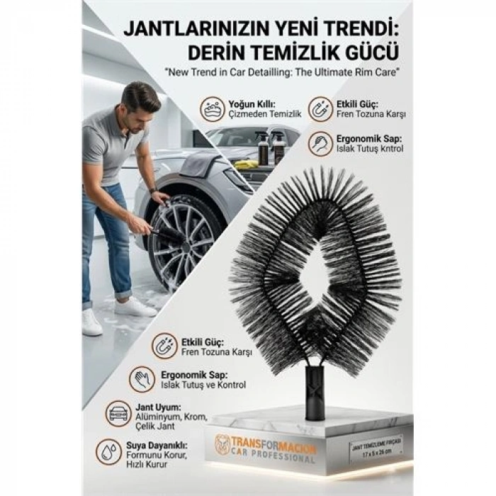 Jant Temizleme Fırçası – Yoğun Kıllı Derin Temizlik 723053