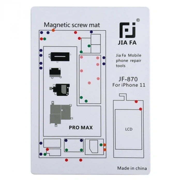 Jıafa Jf-870 İphone 11 Pro Max Mıknatıslı Çalışma Hasırı Vida Gostergeli