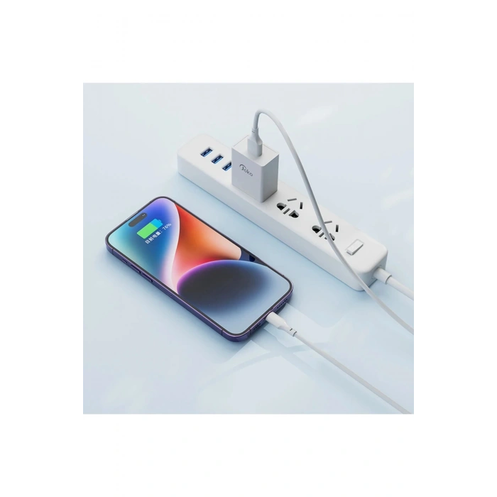 JK77 12W + PX17 1M 2.4A Usb to Lightning Kablolu PD Şarj Cihazı