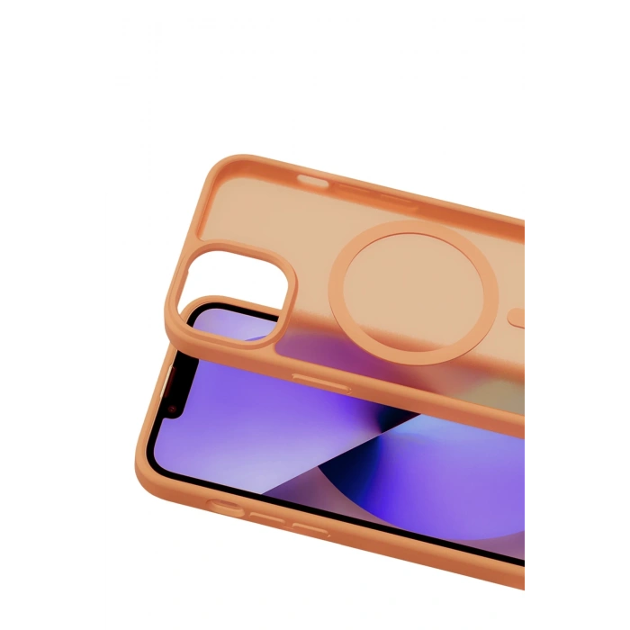  Apple iPhone 15 Jota Magsafe Kapak - Turuncu