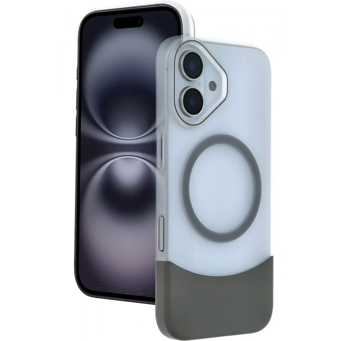  Apple iPhone 16 Velar Magsafe Kapak - Natural Grey