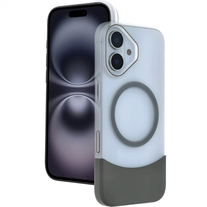  Apple iPhone 16 Velar Magsafe Kapak - Natural Grey