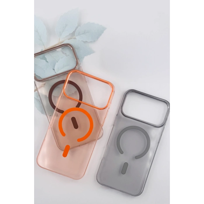  Apple iPhone 17 Pro PC Blank Magsafe Kapak - Natural Grey