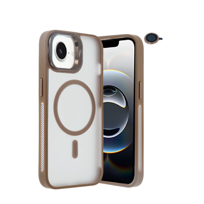  iPhone 16E Flet Lens Magsafe Kapak - Gold