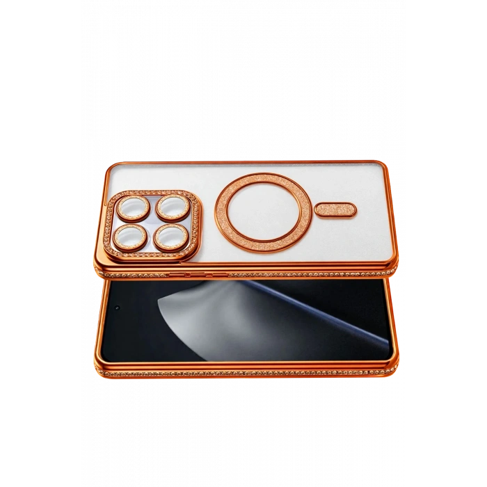  Xiaomi Mi 15T Pro Joke Simli Magneticsafe Kılıf - Turuncu