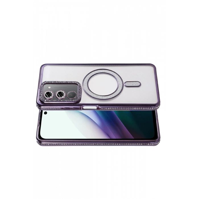  Xiaomi Redmi 15 4G Joke Simli Magneticsafe Kılıf - Derin Mor