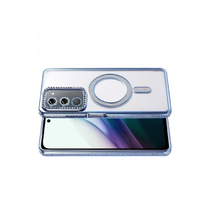  Xiaomi Redmi 15 4G Joke Simli Magneticsafe Kılıf - Mavi