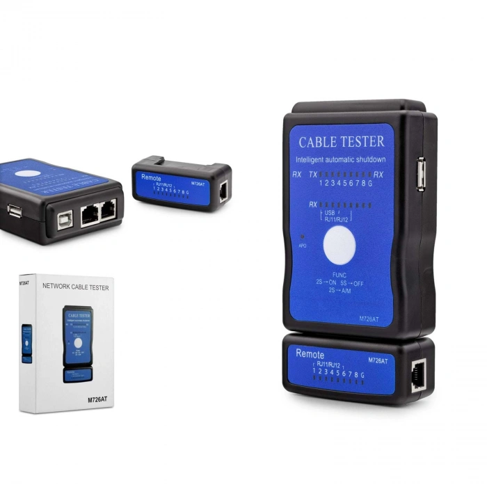Kablo Test Cihazı Rj11 + Rj45 + Rj12 + Usb HDX6512
