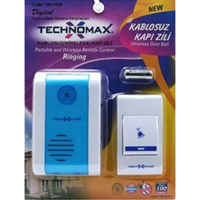 Kablosuz 100 MT Mesafeli Kapı Zili