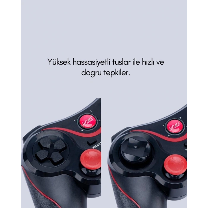 Kablosuz Bluetooth Gamepad Pc Android Tv Uyumlu Oyun Kumandası