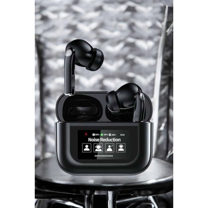 Kablosuz Bluetooth Kulaklık Ekranlı Uzun Şarj Süreli Anc Destekli