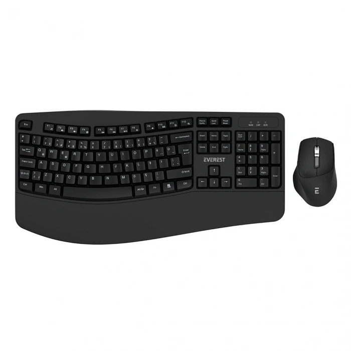 KABLOSUZ KLAVYE - MOUSE SETİ MULTİMEDİA - ERGOMİK BİLEK DESTEK Q KALVYE (4887)