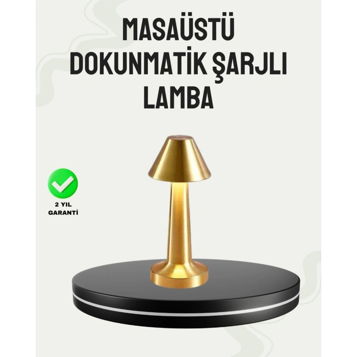 Kablosuz Led Masa Lambası 1800mah 3 Renk Aydınlatma Dokunmatik