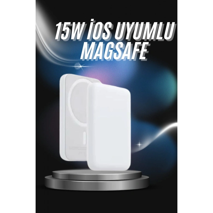 Kablosuz Magsafe Hızlı Şarj 5.000 Mah Kablosuz Şarj Cihazı
