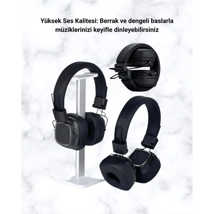 Kablosuz Rgb Işıklı Katlanabilir Bluetooth Kulak Üstü Kulaklık