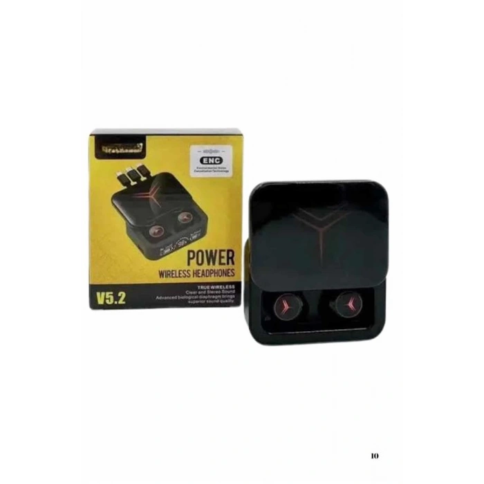 Kablosuz Şarj Göstergeli Powerbank Özellikli Bluetooth Kulaklık Çağrı Cevaplayabilen