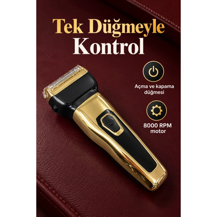 Kablosuz Tıraş Makinesi Paslanmaz Çelik Bıçaklı Set