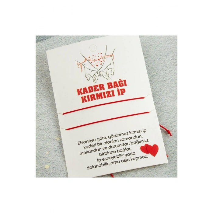 Kader Bağı Kırmızı İp Bileklik