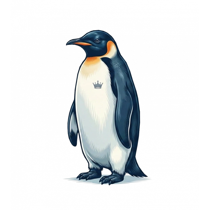 Kadın 3 İplik Pamuklu Kapüşonlu Hoodie Sweatshirt Survivor Penguen Baskılı - Siyah