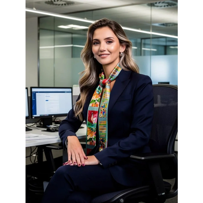 Kadın Çiçek Hayvan Desenli Modern Fular – Boyun, Çanta & Saç Aksesuarı – Şık Hediye Alternatifi