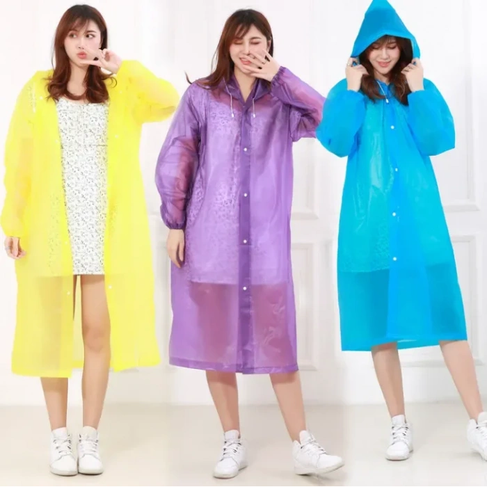 Kadın Erkek Yağmurluk Kapüşonlu Çıtçıtlı Eva Raincoat (4887)