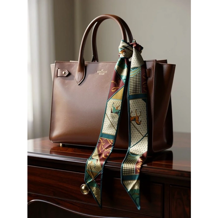 Kadın Klasik Stil Desenli Fular-Minimal ve Klasik Stil-Zamansız Tasarım, Özel Günler İçin Hediye