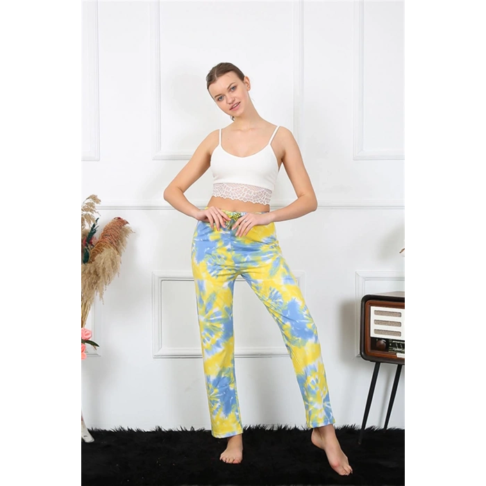 Kadın Pamuklu Alt Pijama Sarı