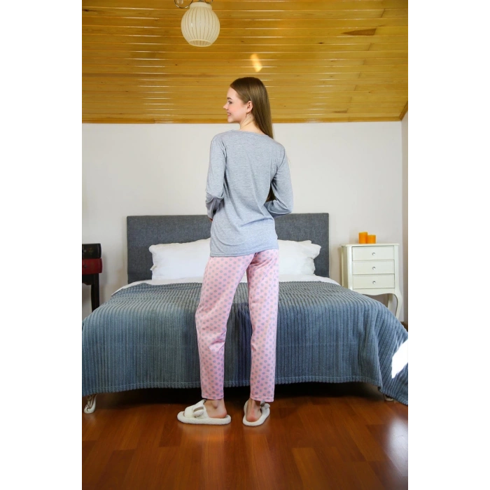 Kadın Penye Uzun Kol Pijama Takım