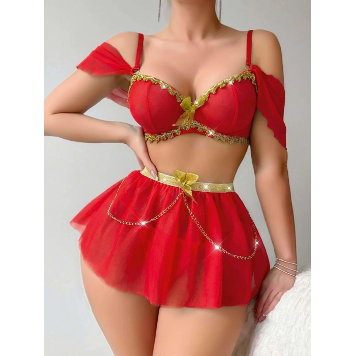 Kadın Zincir Detaylı Fantezi Kostüm 2267