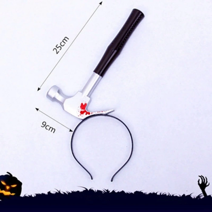 Kafaya Saplanmış Kahverengi Saplı Çekiç Şaka Tacı (4887)