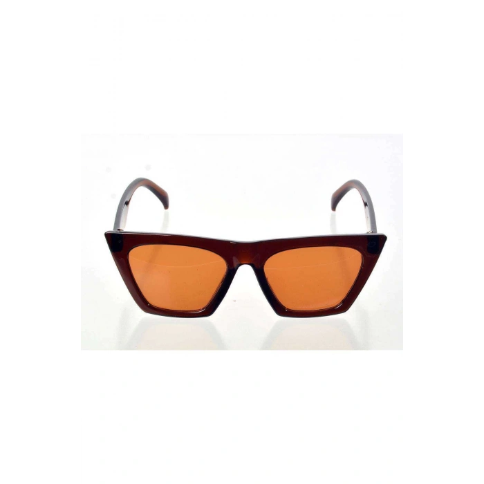 Kahverengi Çerçeve Cat Eye Kadın Güneş Gözlüğü - Moda Gözlük