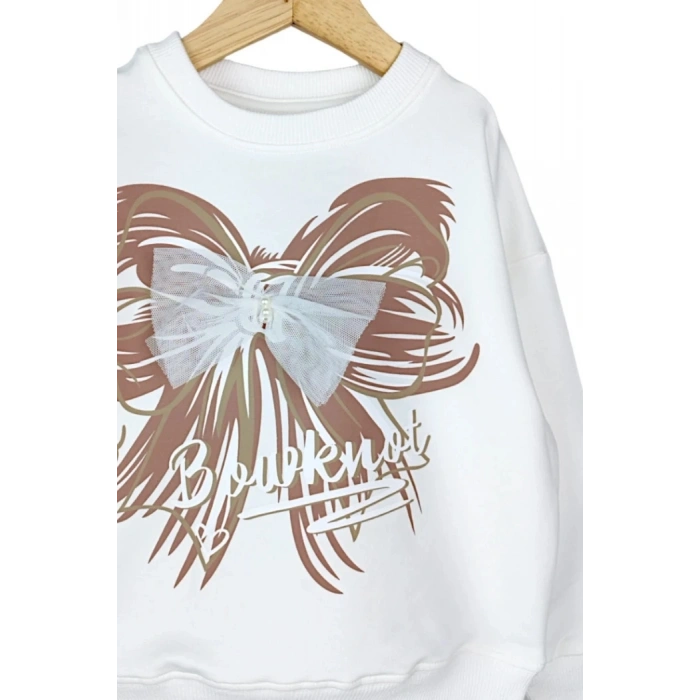 KAHVERENGİ LASTİKLİ PAÇA, PAMUKLU, DESENLİ, MEVSİMLİK, GÜNLÜK, KIZ ÇOCUK  ALT ÜST TAKIM