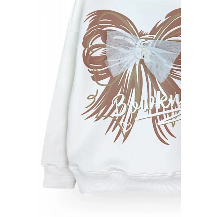 KAHVERENGİ LASTİKLİ PAÇA, PAMUKLU, DESENLİ, MEVSİMLİK, GÜNLÜK, KIZ ÇOCUK  ALT ÜST TAKIM