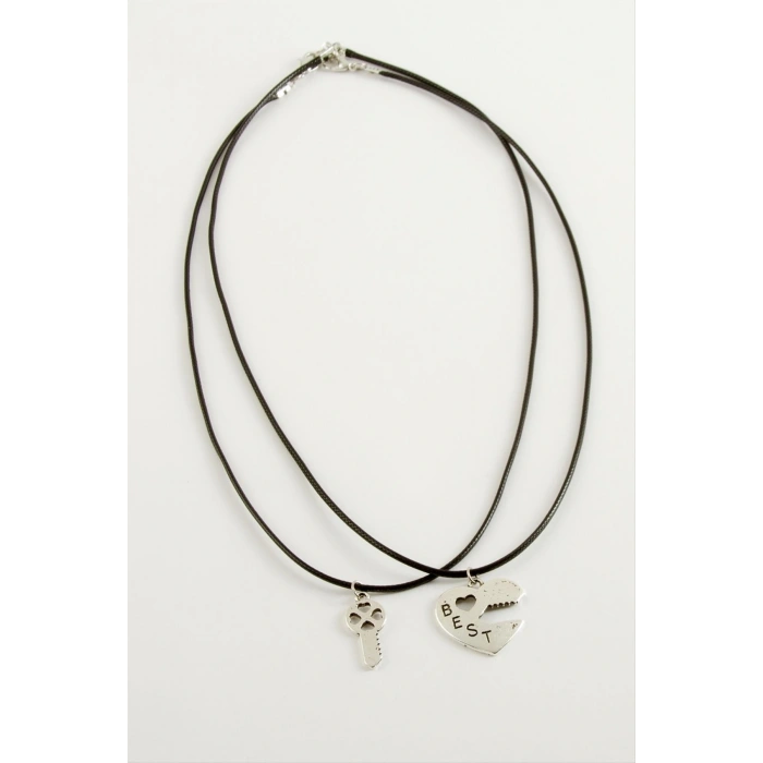 Kalp Anahtar Arkadaşlık Kolyeleri (Çift Kolye)