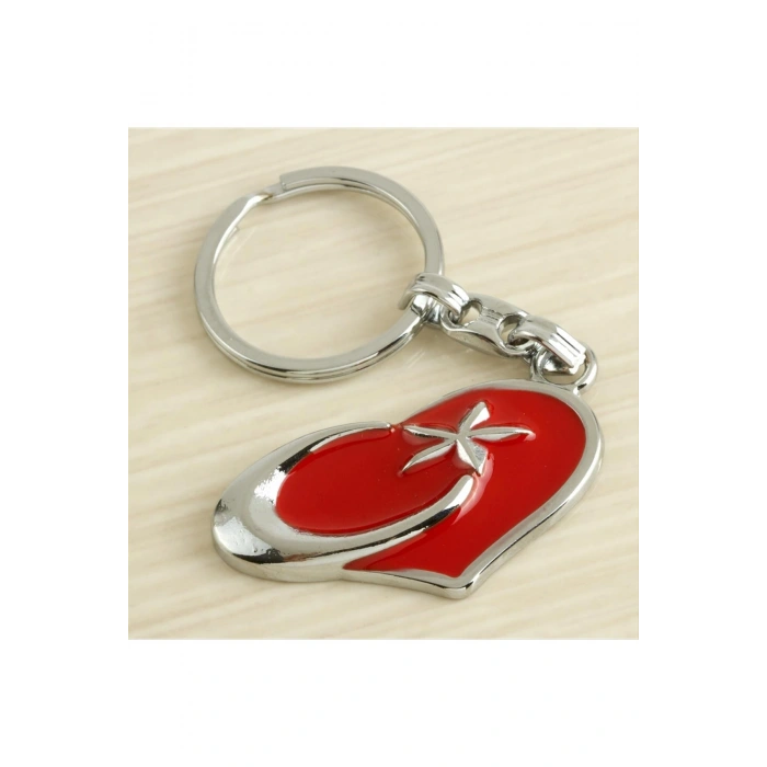 Kalp Ay Yıldız Metal Anahtarlık