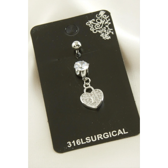 Kalp Çelik Piercing 1 Adet