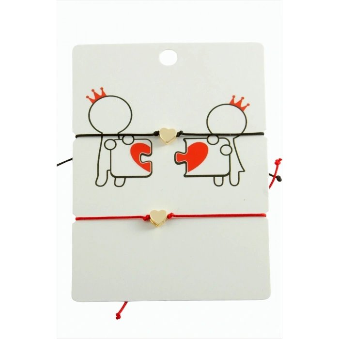 Kalp İp Bileklik 2 Adet