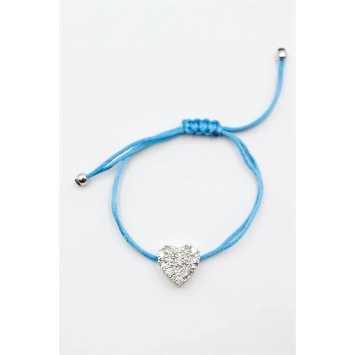 Kalp İp Bileklik - Turkuaz