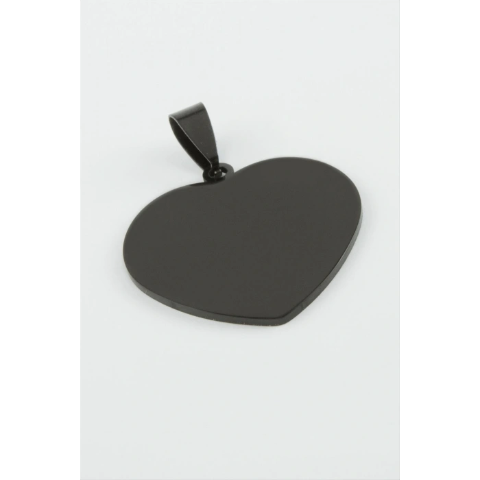 Kalp İsim Yazılabilir Çelik Kolye Ucu 2,5 cm